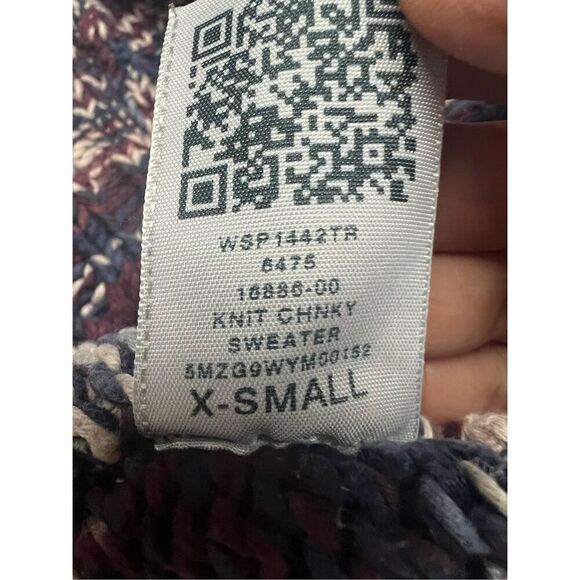 True Religion Chunky crocheted Cotton Sweater Sz XS - Picture 5 of 8